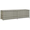 vidaXL Storage Chest | Grey | Polyethylene Rattan | 200 cm x 50 cm x 60 cm