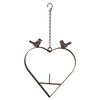 HI Bird Feeder Heart Shape 23.5 cm Brown