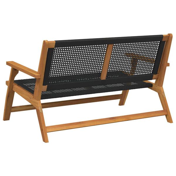 vidaXL Garden Furniture Black 122 x 78 x 73cm Solid Acacia wood