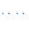 vidaXL LED Reindeers 4 pcs White Fabric
