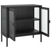 vidaXL Sideboard Black 70x35x70 cm Glass and Steel