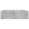 vidaXL Bed Frame without Mattress Concrete Grey 150x200 cm King Size