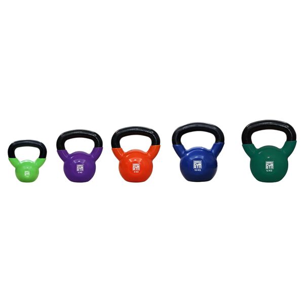 Orange Gym Vinyl Kettlebell 6 kg Purple