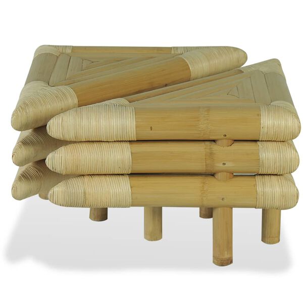 vidaXL Bedside Tables 2 pcs 60x60x40 cm Bamboo Natural