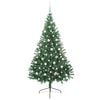 vidaXL Artificial Pre-lit Christmas Tree Green 210 cm PVC