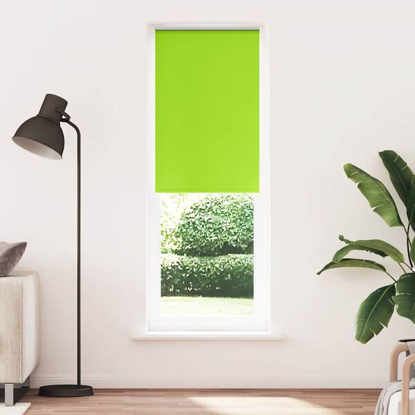 vidaXL Roller Blind Blackout Leaves Green 70x210 cm Fabric Width 65.7 cm Polyester