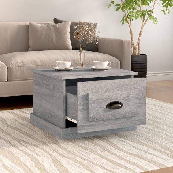 vidaXL Coffee Table Grey Sonoma 50x50x35 cm Engineered Wood