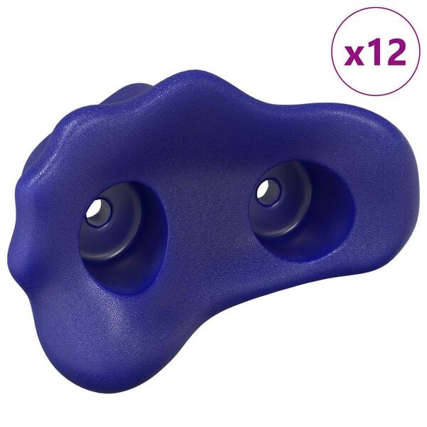 vidaXL Climbing Hold 12 pcs Blue 100 x 67 x 43 mm PP
