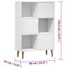 vidaXL Bookcase MOLDE White 90x35x133,5 cm Solid Wood Pine