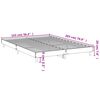 vidaXL Bed Frame without Mattress Smoked Oak 140x200 cm Engineered Wood