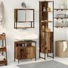vidaXL Bathroom Furniture Set with Door 3 pcs Old Wood Engineered Wood