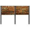 vidaXL Headboard 160 cm Solid Wood Reclaimed and Iron