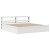 vidaXL Bed Frame with Headboard White 200x200 cm Solid Wood Pine