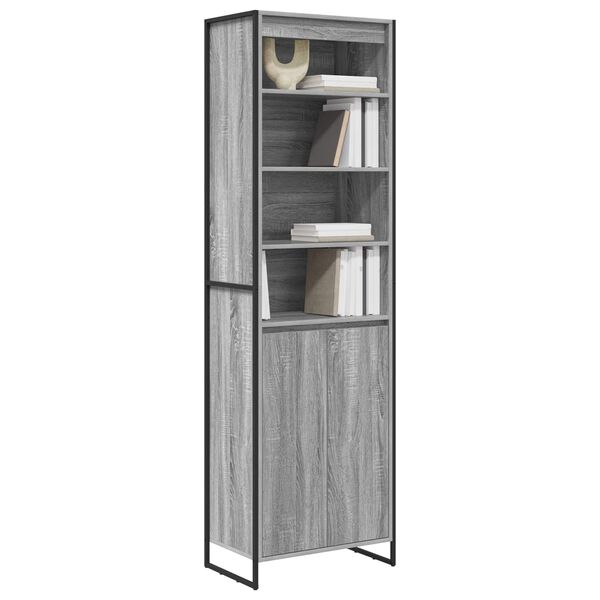 vidaXL Tall Cabinets 2 pcs Grey Sonoma 60 x 36 x 200 cm
