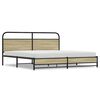 vidaXL Metal Bed Frame without Mattress Sonoma Oak 180x200 cm