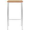 vidaXL Bar Table 60x60x105 cm Solid Teak Wood and Stainless Steel