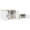 vidaXL Storage Cabinet 2 pcs White 127 x 41 x 40 cm Engineered Wood