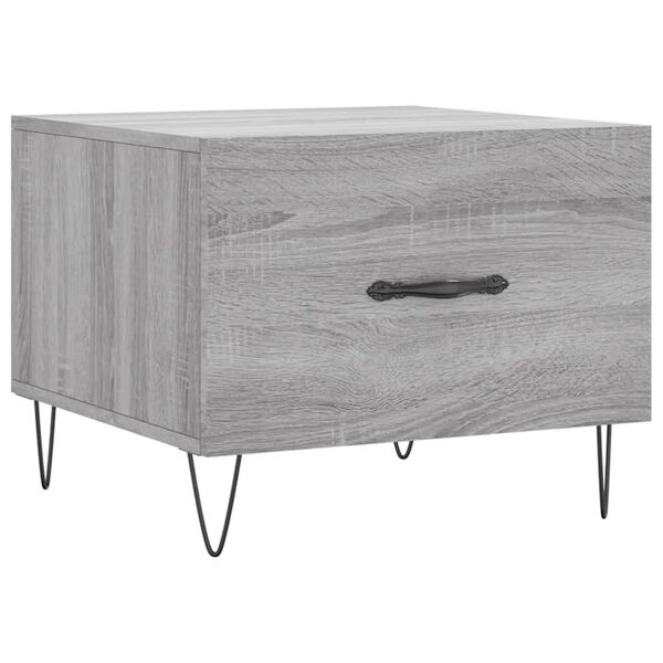 vidaXL Coffee Table Grey Sonoma 50x50x40 cm Engineered Wood