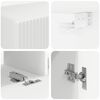 vidaXL Wall-mounted 6 pcs White