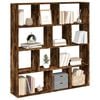vidaXL Book Cabinet Smoked Oak 132x29x141.5 cm Engineered Wood