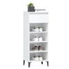 vidaXL Shoe Rack High Gloss White 40x36x105 cm Engineered Wood