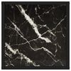vidaXL Coffee Table Black with Black Marble Glass 40x40x50 cm