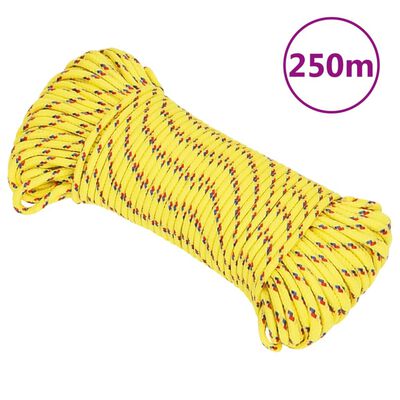 vidaXL Boat Rope Yellow 5 mm 250 m Polypropylene
