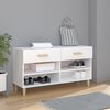 vidaXL Shoe Cabinet White 102x35x55 cm Engineered Wood