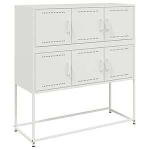 vidaXL Sideboard White 100,5x39x107 cm Steel