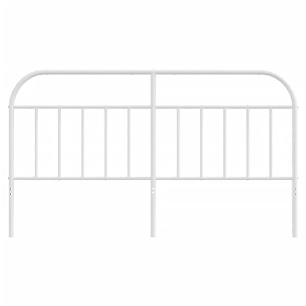 vidaXL Metal Replace Headboard White 160 cm