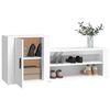 vidaXL Shoe Cabinet White 130x35x54 cm Engineered Wood