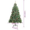 vidaXL Artificial Christmas Tree Green 240 cm PVC and Metal