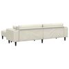 vidaXL Velvet Sofa with Cushion 3 pcs Cream 208 cm Velvet