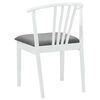 vidaXL Dining Chair 2 pcs White and Grey Solid Rubberwood