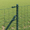 vidaXL Fence with Post Green 0.8 x 25 m Steel and PVC