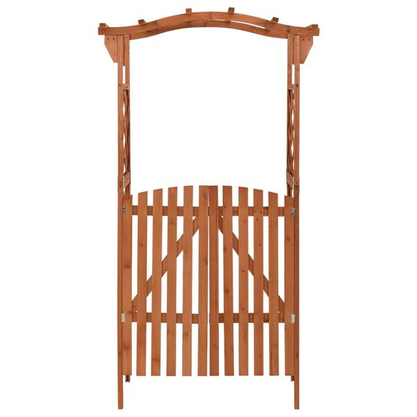 vidaXL Pergola with Gate 116x40x204 cm Solid Firwood
