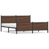 vidaXL Metal Bed Frame without Mattress Brown Oak 200x200 cm