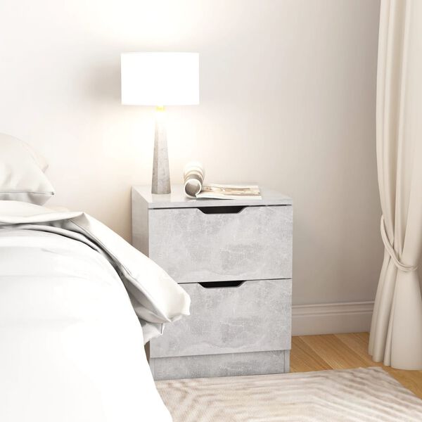 vidaXL Bedside Cabinet Concrete Grey 40x40x50 cm Engineered Wood