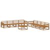 vidaXL Outdoor Sofa Set 9 pcs Natural Solid Acacia Wood