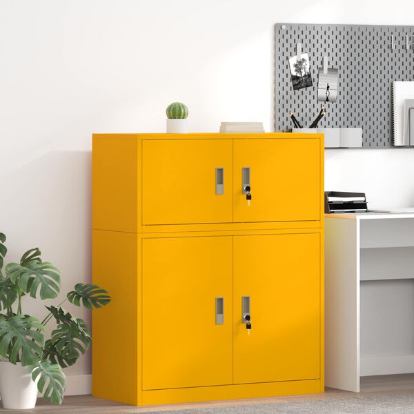 vidaXL Storage Cabinet with Storage Mustard Yellow 90 x 40 x 40 cm
