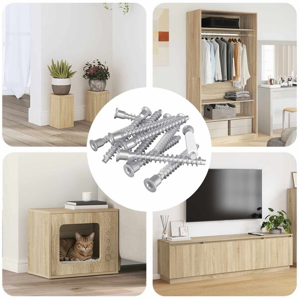 vidaXL Confirmat Screws 2100 pcs Silver Metal