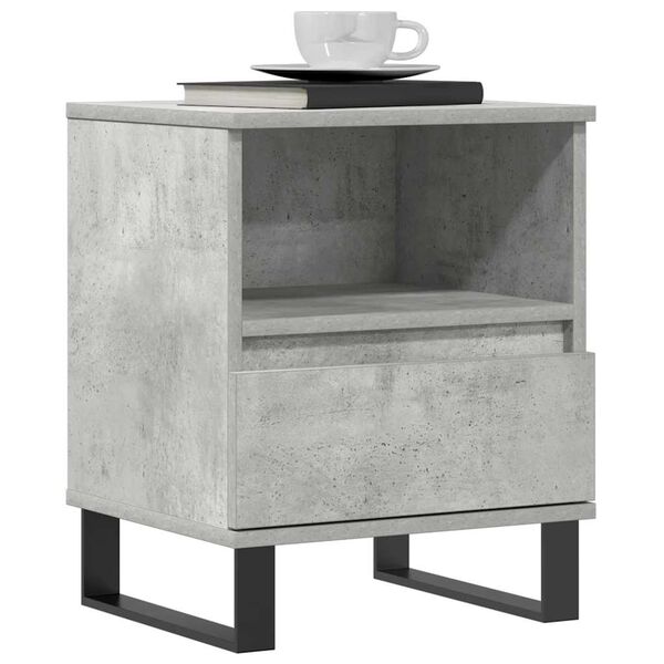 vidaXL Bedside Cabinets 2 pcs Concrete Grey 40x35x50 cm Engineered Wood