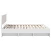 vidaXL Bed Frame with Headboard White 200 x 200 cm Engineered Wood
