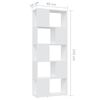vidaXL Book Cabinet Room Divider White 60x24x155 cm Engineered Wood