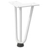 vidaXL Hairpin Legs for Coffee Table 4 pcs White 20 cm Solid Steel