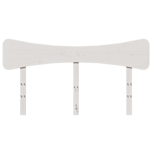 vidaXL Headboard White 150 cm Solid Wood Pine