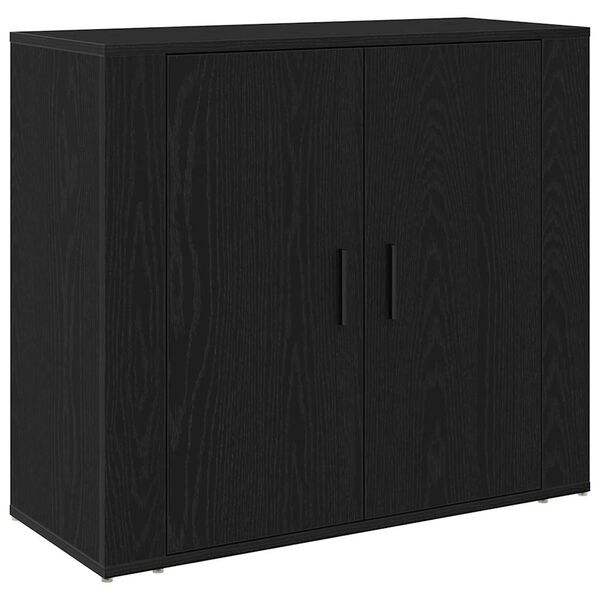 vidaXL Sideboard Black Oak 80 x 33 x 70 cm Engineered Wood