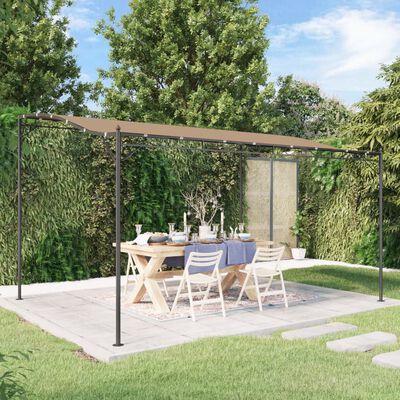 vidaXL Canopy Taupe 4x3 m 180 g/m² Fabric and Steel