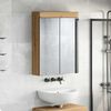 vidaXL Bathroom Mirror Cabinet TULUM Artisan Oak 60 x 16.5 x 78 cm
