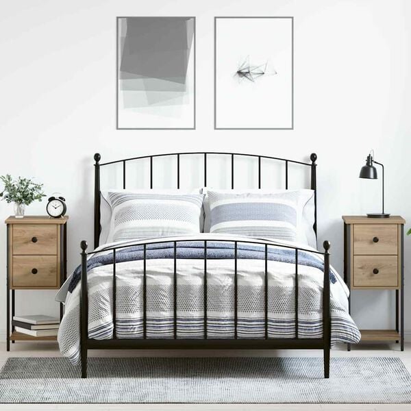 vidaXL Bedside Cabinet with Drawer 2 pcs Artisan oak 32 x 42 x 70 cm